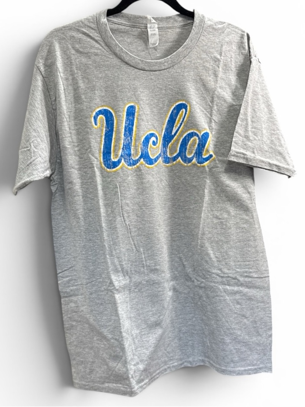 UCLA Short-Sleeve Graphic Tee in Light Gray with Blue Logo #651